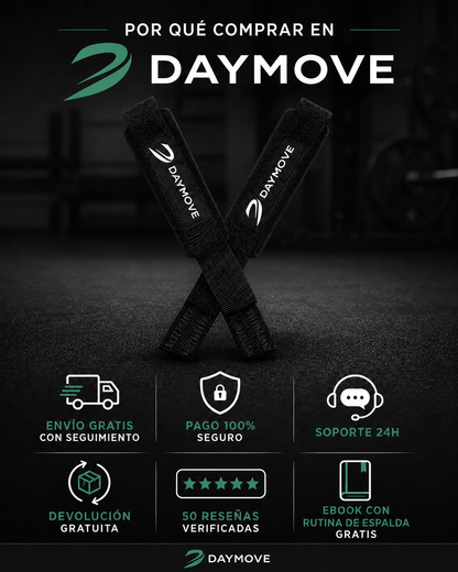 Lifting Straps DAYMOVE - Non-Slip Grip