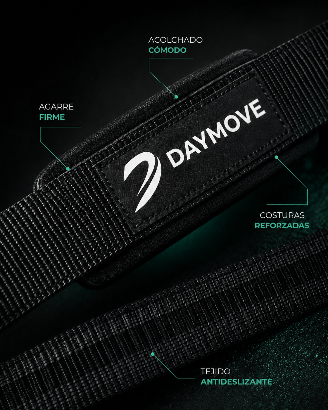 Lifting Straps DAYMOVE - Non-Slip Grip